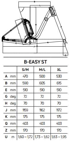 Atala B-Easy A6.4 geometrie