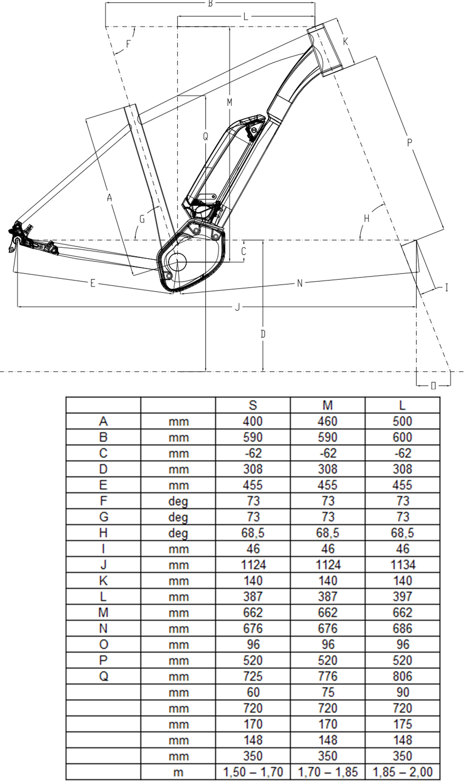 Atala Y-Cross A4.4 geometrie